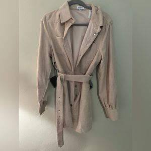 Cream button up dress